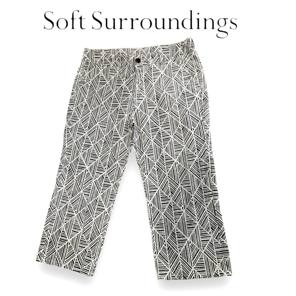 NWOT Soft Surroundings Geometric Abstract Capris